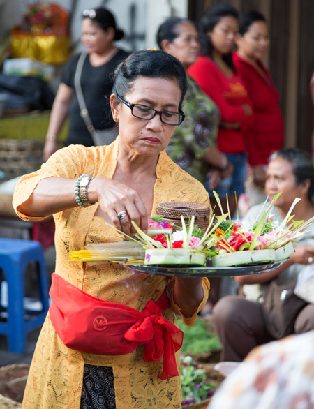 Ubud, Bali, Indonesie: 's morgens vroeg op de markt