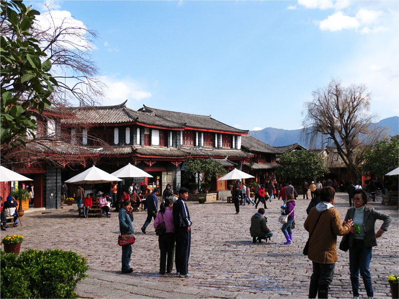 UNESCO stad Lijiang in de provincie Yunnan in China.