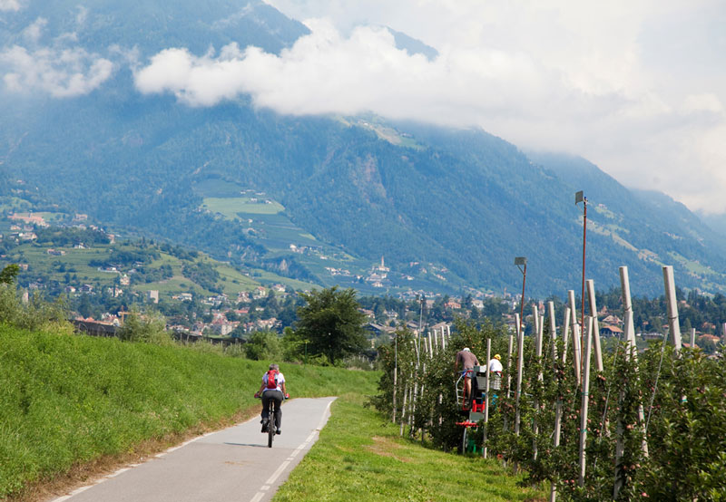 Fietsen in Zuid-Tirol, Italie: tussen Merano en Bolzano.