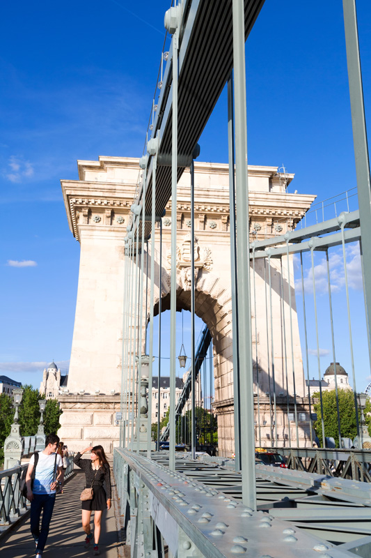 De kettingbrug in Boedapest, Hongarije, stedentrip Boedapest, Hongarije,