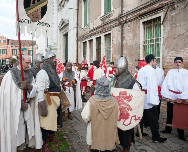 Historische optocht tijdens het carnaval in Venetie