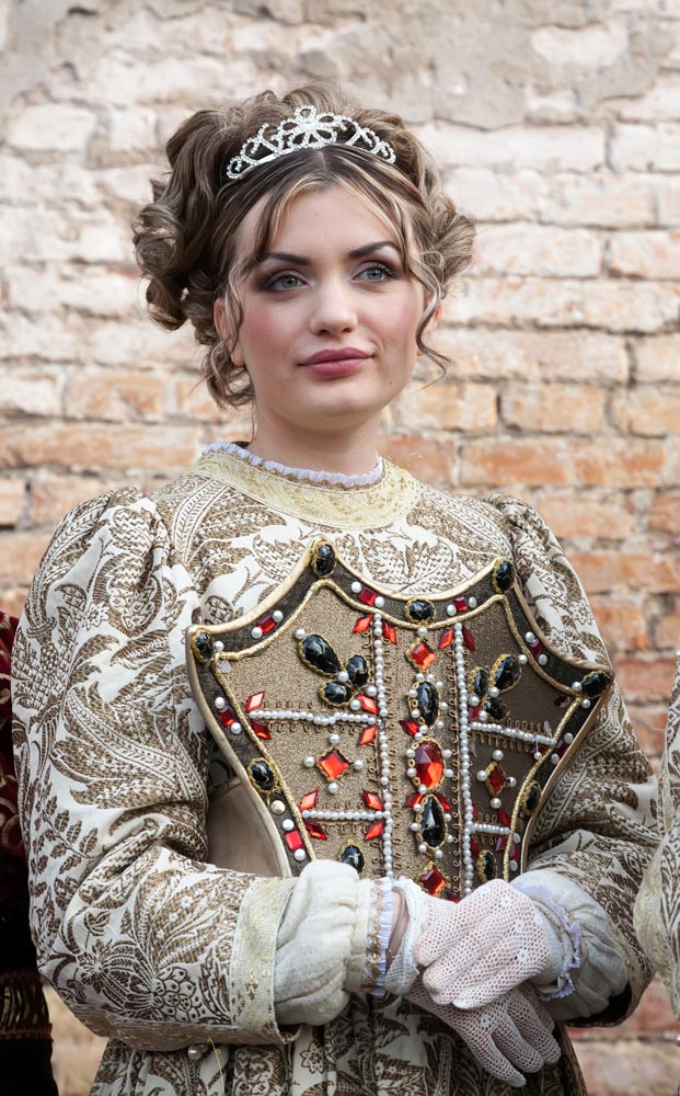 One of the Maria's during the historical parade in Venice, Italy