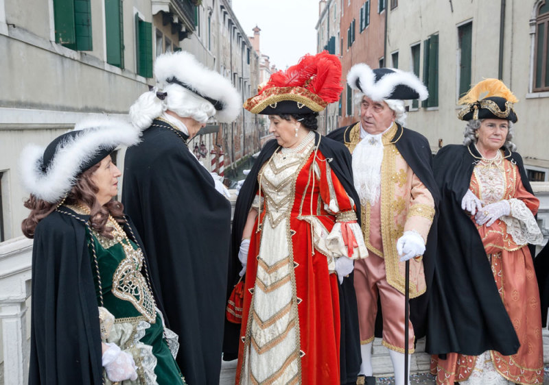 Carnival in Venice: On the way to a party, Italy