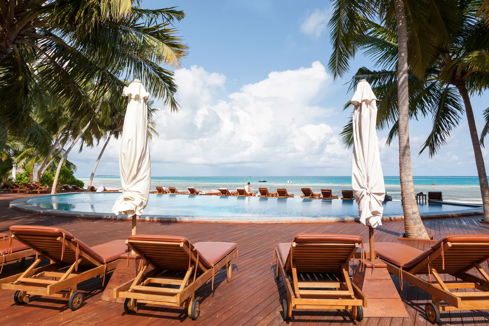 Luxe genieten bij hotel resort Medhufushi op de Malediven.
