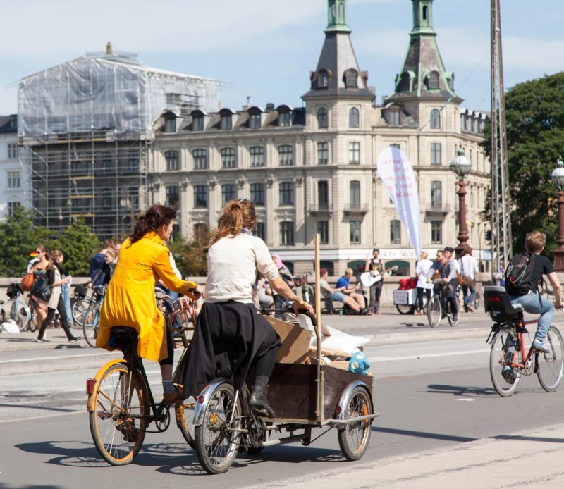 De fietspaden zijn overvol in de Deense hoofdstad