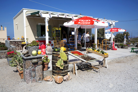 Santorini, Cycladen, Griekenland: Faros market