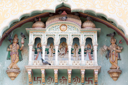 Shekhawati, Rajasthan, India, Jhunjhunu, fresco