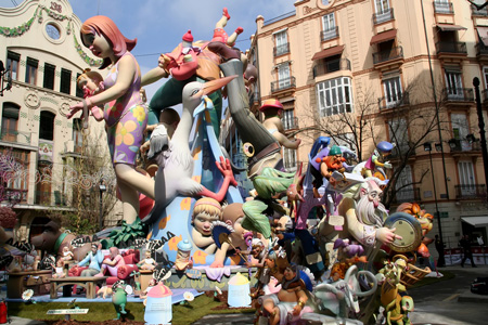 Las Fallas festival in Valencia, Spanje