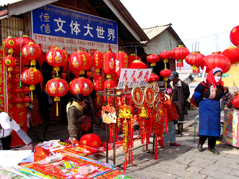 Shangri-La of Zhongdian, hoog in de bergen van Yunnan, China.