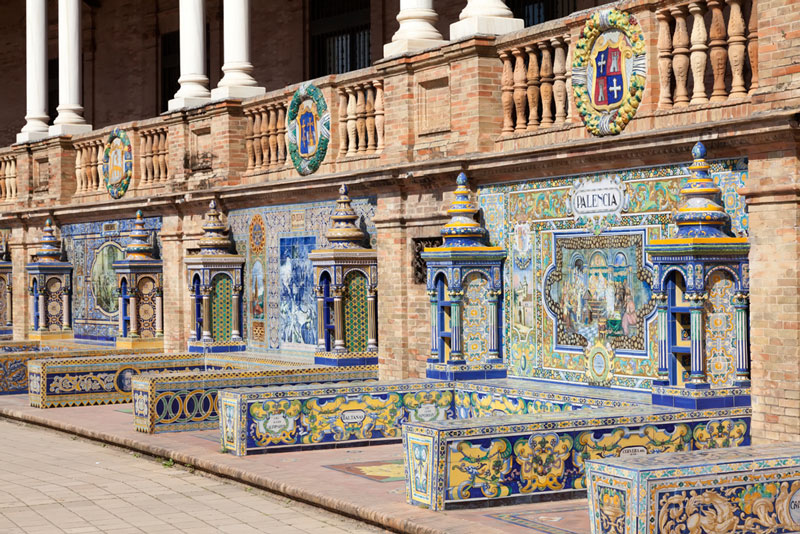 What to see in Seville: the colourful mosaics of the Plaza de España, Sevilla, Spain, travel guide