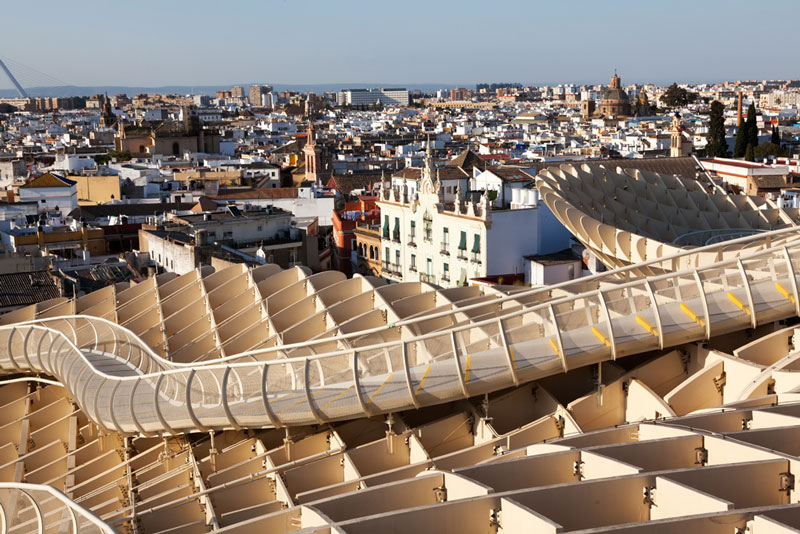 From the Metropol Parasol you have a great view over Seville, travel guide, Seville, Spain