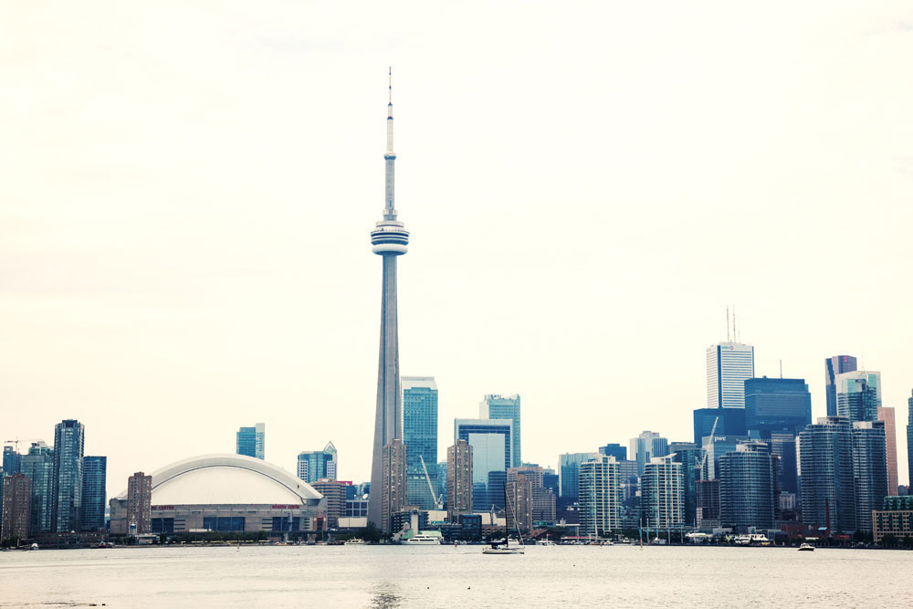 De skyline van Toronto, Canada. 