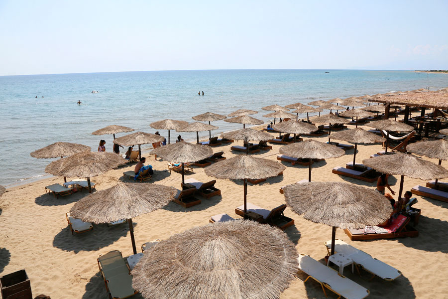 Relaxen op Louros beach in Griekenland