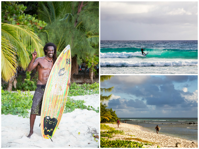 Meet the locals op het strand op Barbados, een surfersparadijs