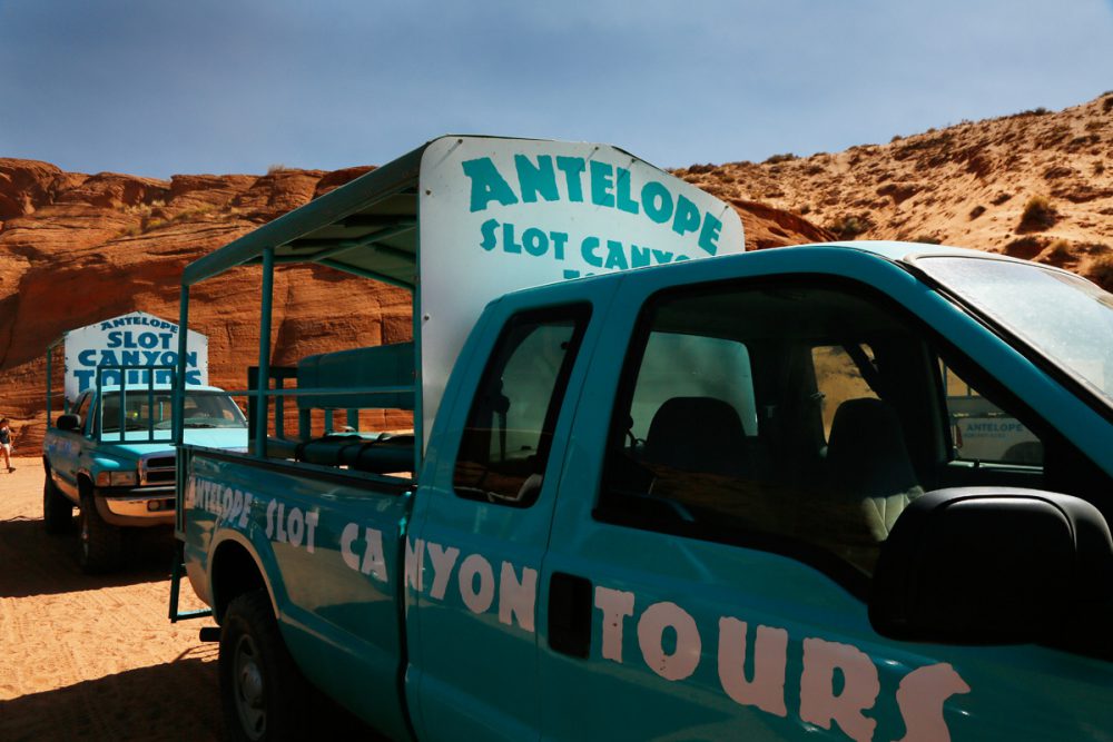 Met de jeep naar de Upper Antelope Canyon, een van de mooiste bezienswaardigheden van Utah, Amerika