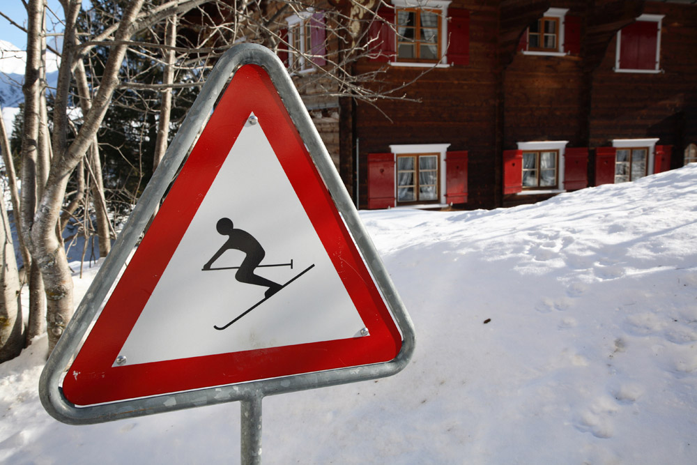 Pas op voor skiers in Arosa