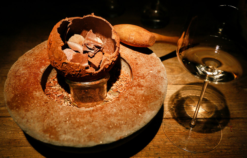 Restaurant Brussel: een spectaculair chocolade-dessert bij Humphrey