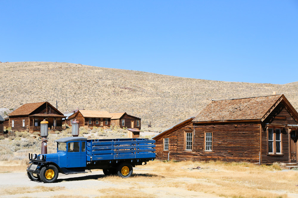 Het verlaten goudmijnersstadje Bodie, Amerika