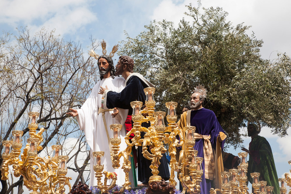 Spanje, Sevilla, Semana Santa, boetedoening/processie