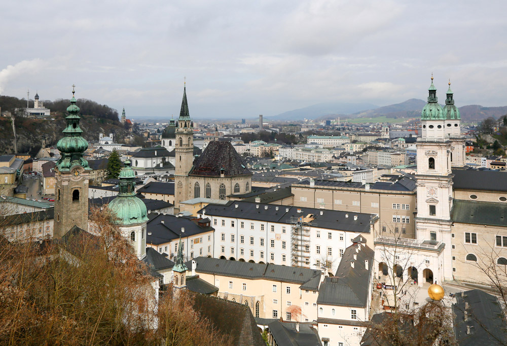 Stedentrip Salzburg, bezienswaardigheden: de skyline, overzicht over de stad