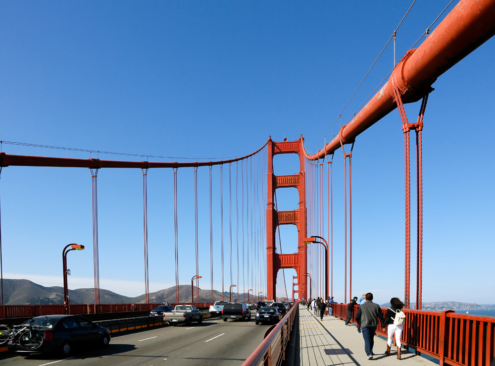 Een must do: wandelen over de Golden Gate Bridge, San Francisco