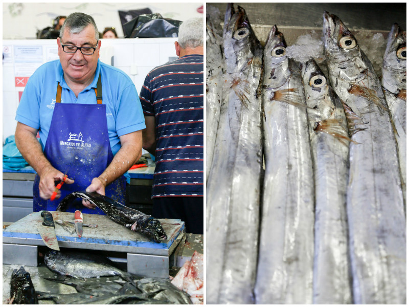 De dagelijkse vismarkt in Olhao, Algarve, Portugal