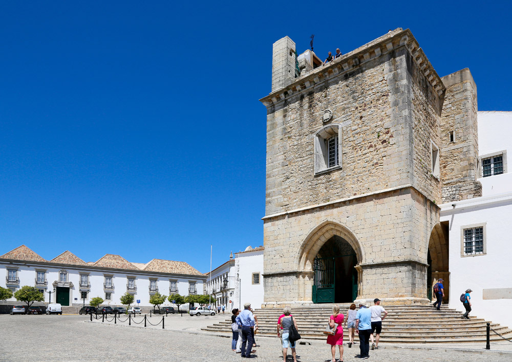 Het oude centrum van Faro, Algarve, Portugal