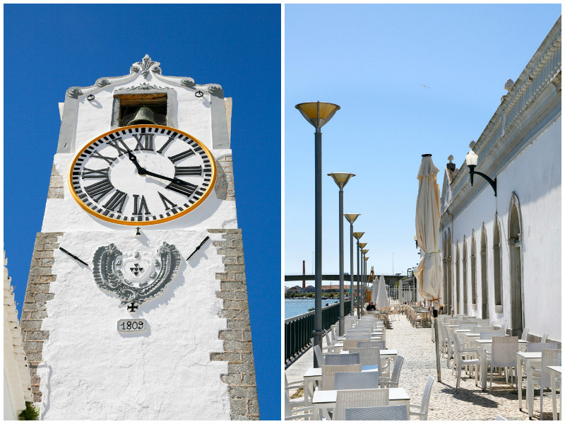 De witte stad Tavira, Algarve, Portugal
