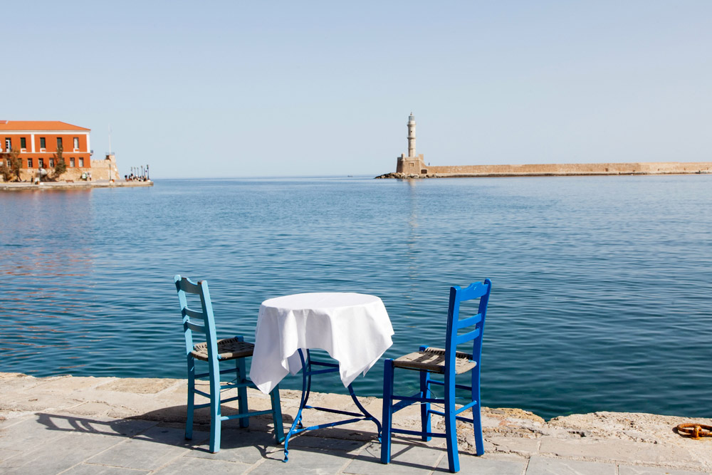De beste plek voor een ontbijt in Chania, vakantie Kreta, , Griekenland