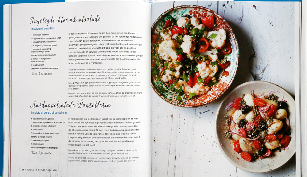 Aardappelsalade Pantelleria in kookboek De Smaak van Sicilie