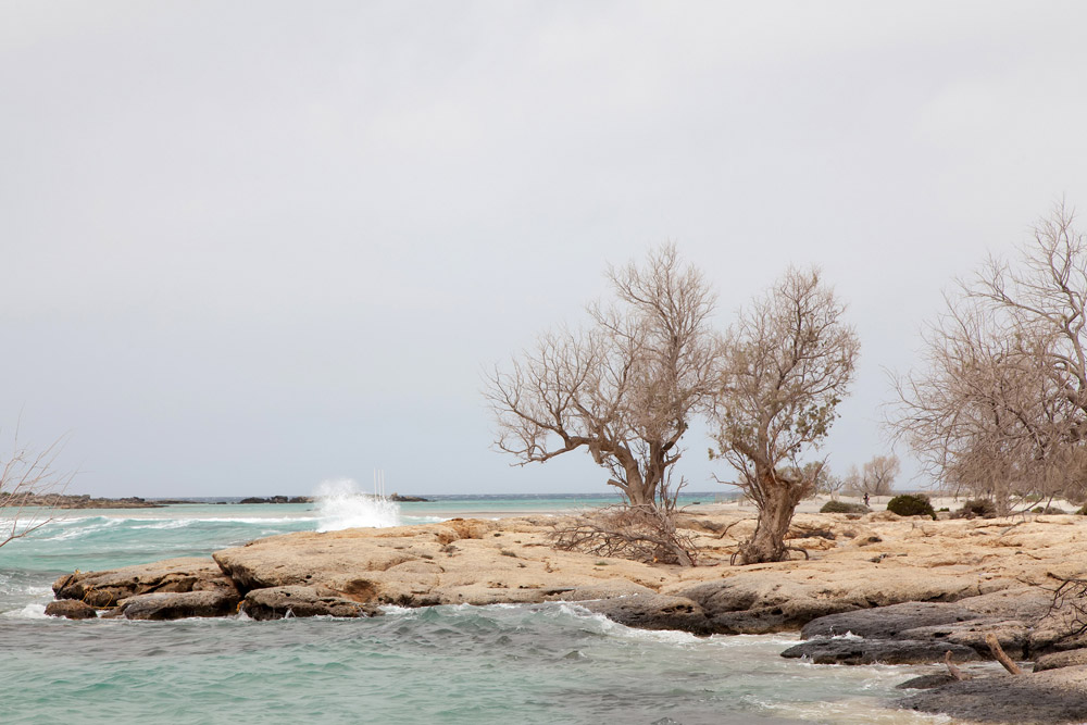 Zo stil kan het populaire strand Elafonisi ook zijn, vakantie rondreis Kreta, Griekenland