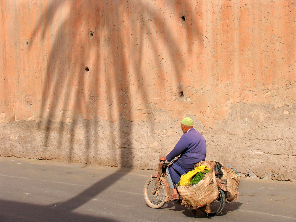 Mooi, dat spel van schaduwen op de muur Rondreis Marokko, koningssteden, camperrondreis,