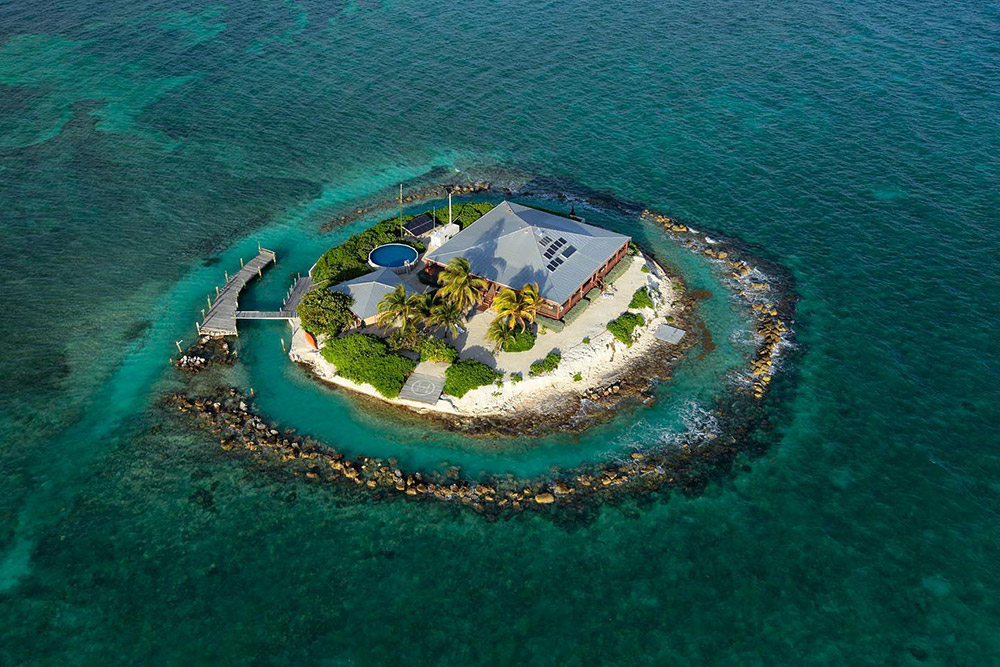 Klein eiland, groot huis in Florida