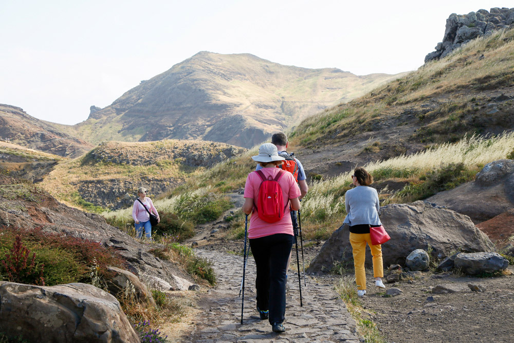 Vakantie Madeira. Wandelen bij Ponta de Sao Lourenco Vakantie op bloemeneiland Madeira, Portugal