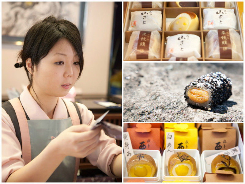 Wagashi, de heerlijke zoetigheden die bij de bittere thee geserveerd worden, Kanazawa, rondreis Japan