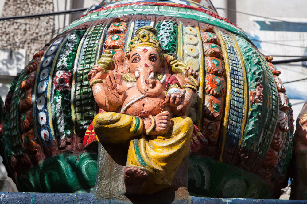 Hindoeistische godheid Ganesha in Madurai, Tamil Nadu, India