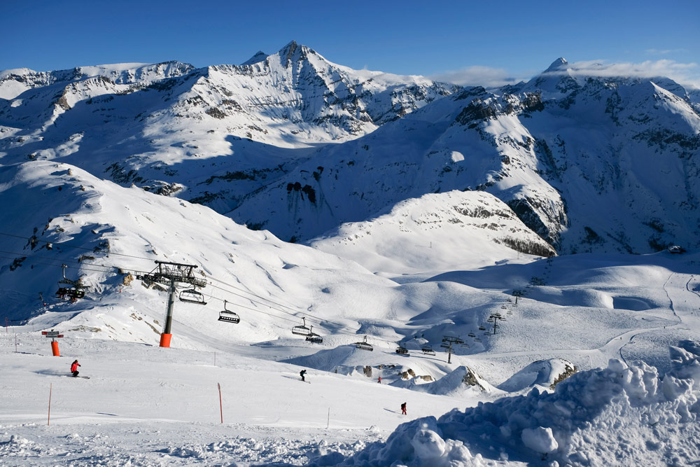De witte weidsheid rond Tignes, Wintersport Tignes - Val d'Isere, Frankrijk, skigebied