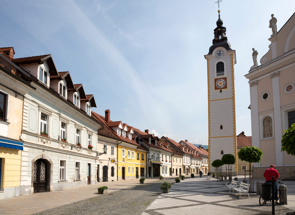 De stad Kamnik in Slovenie