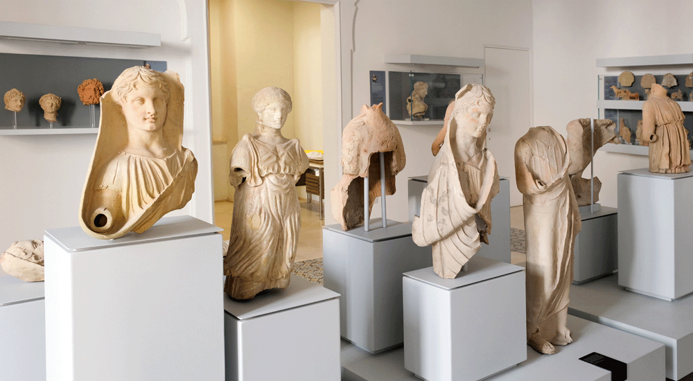 Enkele beelden in het archeologische museum in Lucera- Puglia, Apulie, Monti Dauni, Italie, vakantie, rondreis, bezienswaardigheden