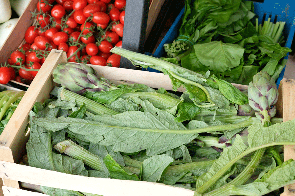 Verse groenten worden soms zelfs in het wild geplukt - Puglia, Apulie, Monti Dauni, Italie, vakantie, rondreis, bezienswaardigheden