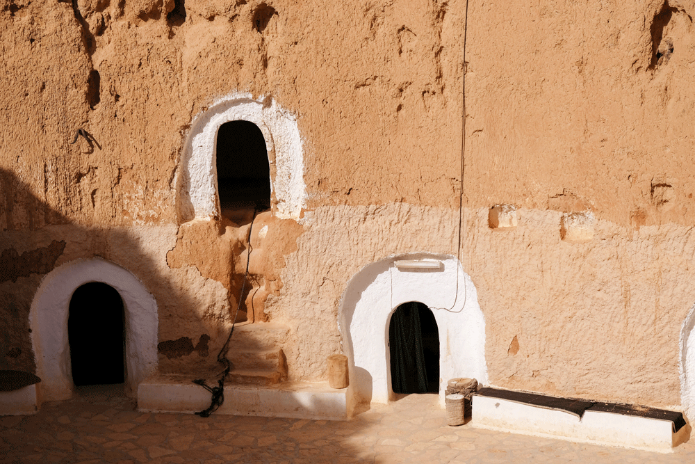 Wonen in ghorfas in Matmata, Tunesie - Vakantie Djerba, Tunesie, rondreis, strandvakantie