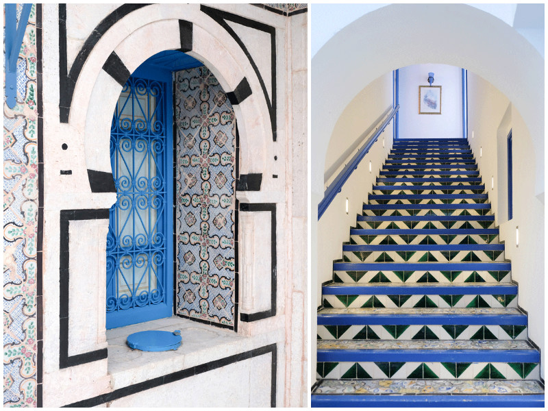 Vakantie Tunesie, Sidi bou Said - Details van hotel Dar Said in de blauwwitte stad Sidi bou Said