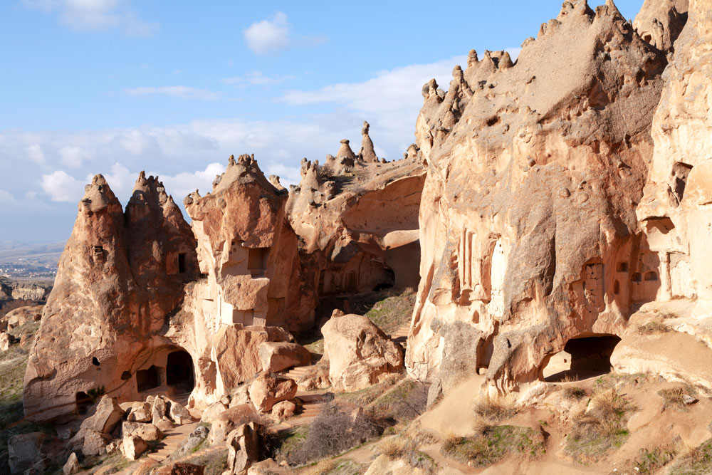 Een van de bezienswaardigheden van Cappadocie: de Zelve vallei - goedkope vakantie Turkije - rondreis van Antalya naar Cappadocie - visum Turkije
