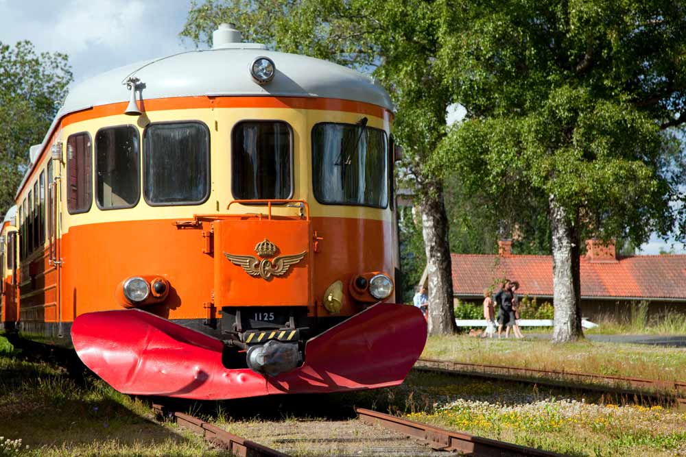 Rondreis zuid Zweden, autorondreis, Om te bewonderen, oude trein in Nora