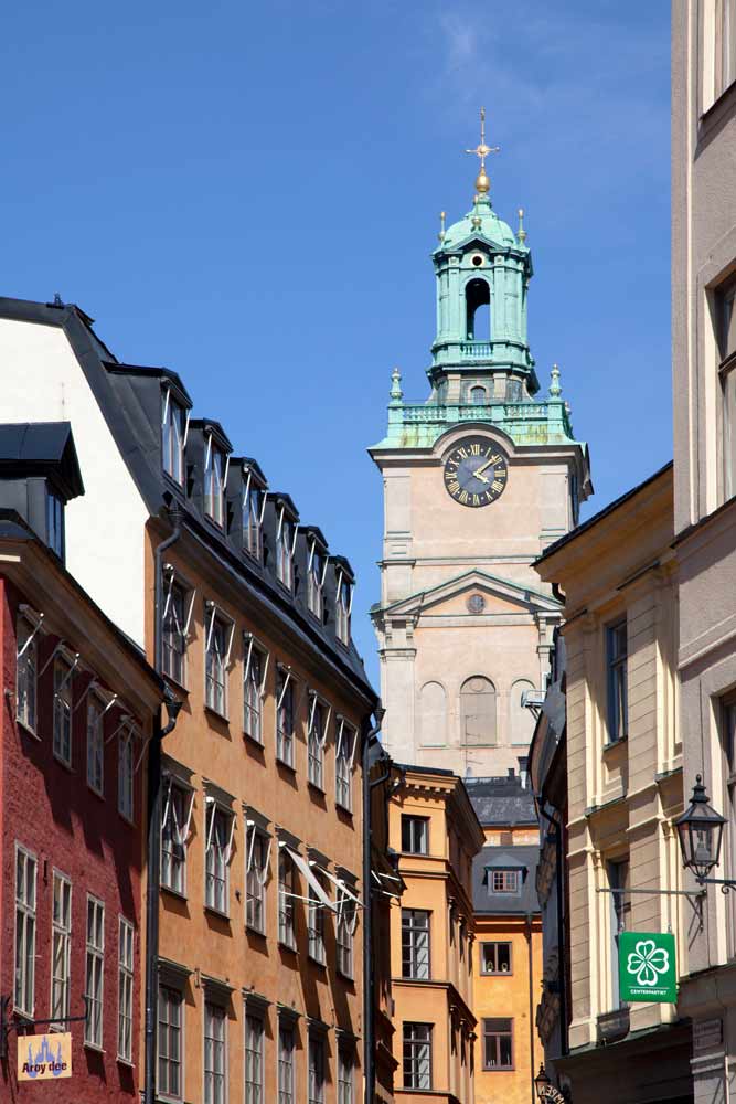 Gamla Stan, het oude centrum van Stockholm, Zweden. Rondreis zweden, auto, zuid-zweden