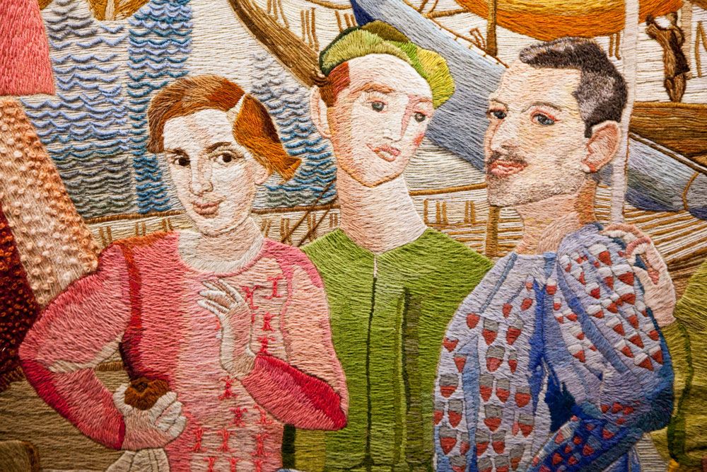 De history van Ierland in tapijten bij Ros Tapestry. Rondreis Ierland - Vakantie met de auto door het zuiden van Ierland