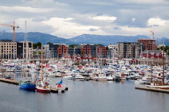 Overzicht over Bodo in Noorwegen, cruise, cruiseschip, havanplaats