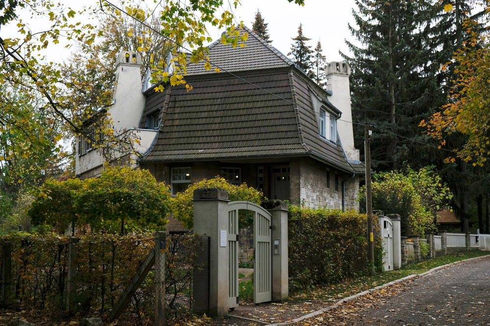 Het woonhuis van Jean van de Velde in Weimar. Rondreis Bauhaus. 100 jaar het Bauhaus in Duitsland
