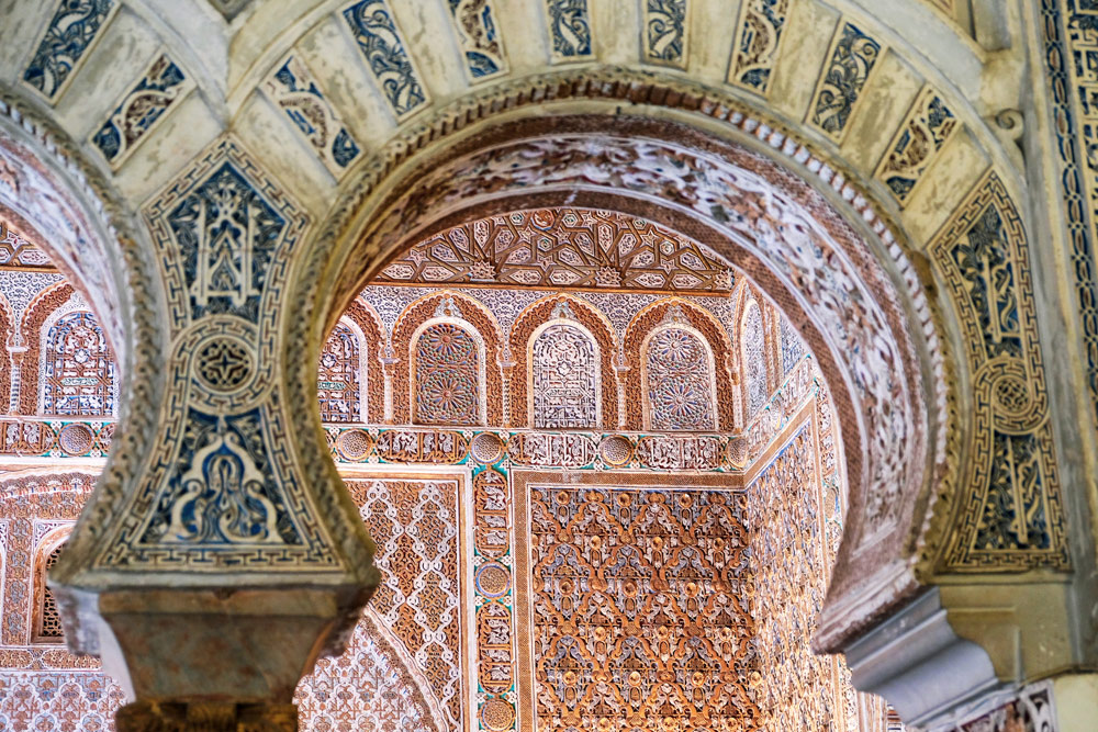 Details van het Real Alcázar in Sevilla. Budgettips Sevilla, Spanje, stedentrip, hotspots