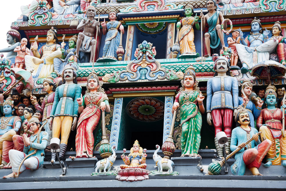 Detail van een tempel in Chinatown in Singapore. Stedentrip Singapore, bezienswaardigheden en hotspots